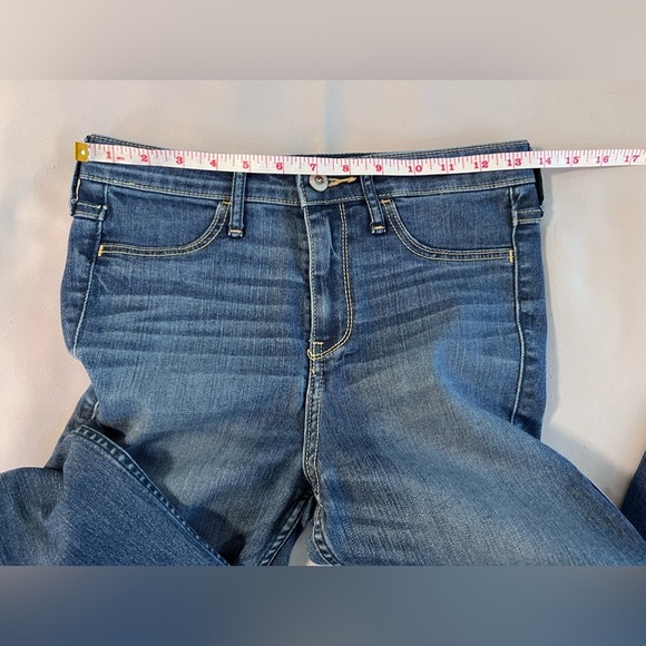 Hollister Size 5 27 Womens Jeans Jeggings Mid Rise Skinny Stretch Dark Wash - Picture 2 of 6